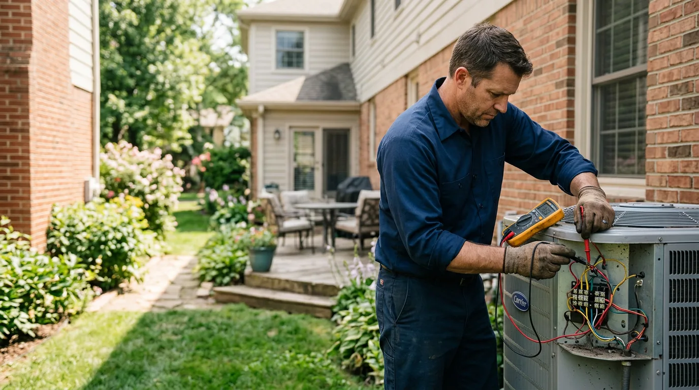 HVAC technician working near West Boylston, MA